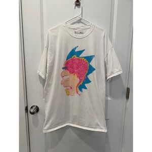 Rick and Morty Loot Crate Exclusive Rick Brain Graphic T-Shirt White Mens 2XL